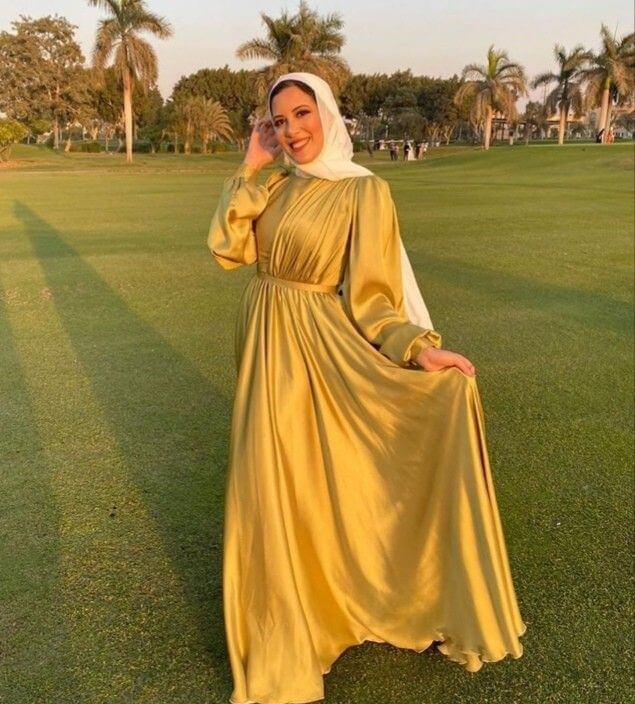  فساتين سواريه لِلمُحجّبات ستان بسيطة